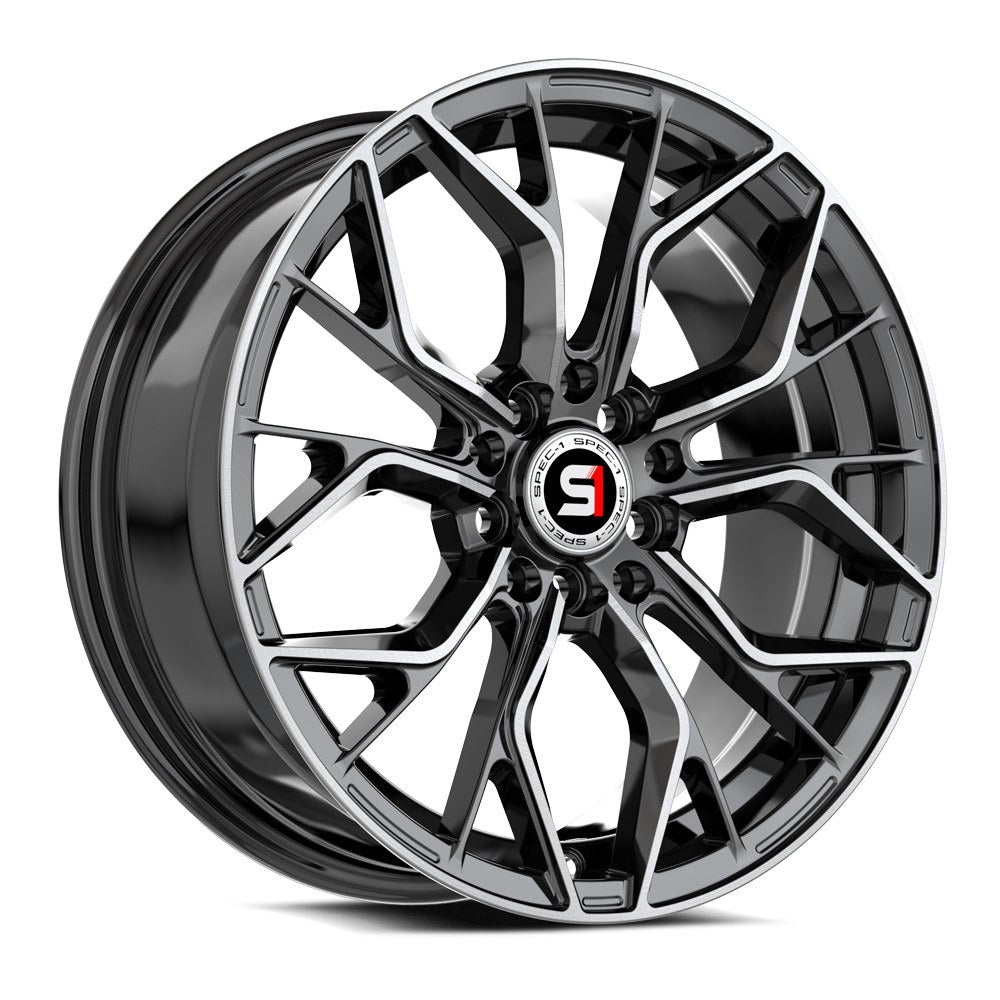 Spec-1 SP-76 16x6.5 5x100 5x114.3 +20 Cb73.1 Gloss Black & Machined