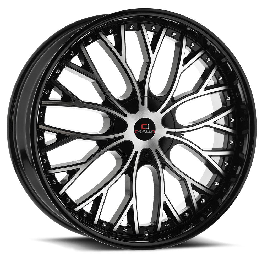 Cavallo CLV-33 18x8.0 5x100 5x114.3 +35 Cb 74.1 Gloss Black & Machined