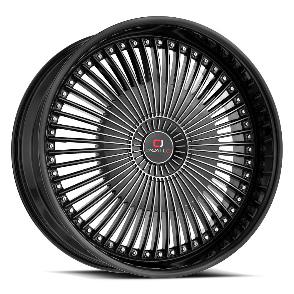 Cavallo CLV-41 18x8.0 5x112 5x114.3 +35 Cb 74.1 Gloss Black & Machined