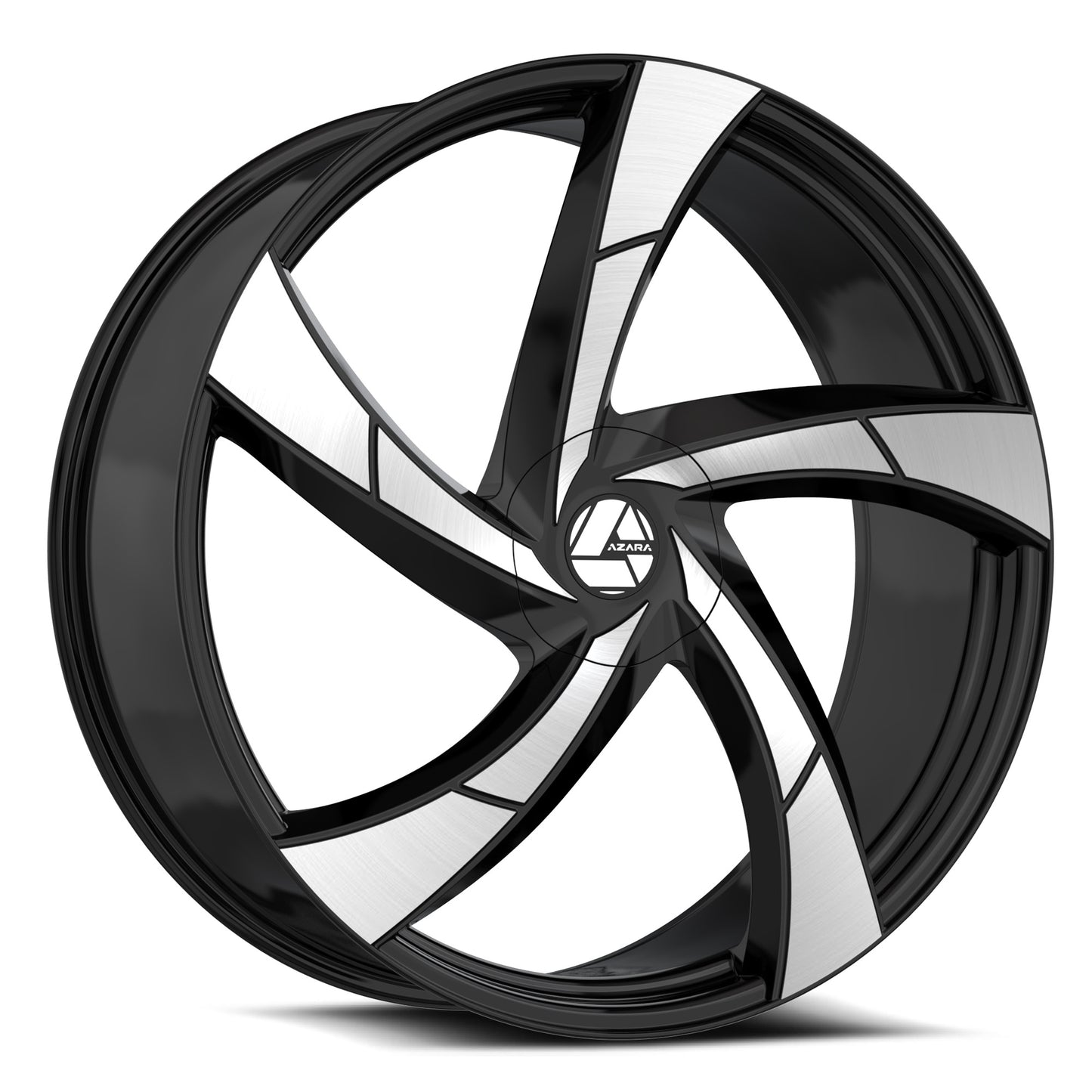 Azara AZA-524 20x8.5 5x112 5x114.3 +35 Cb 74.1 Gloss Black & Machined