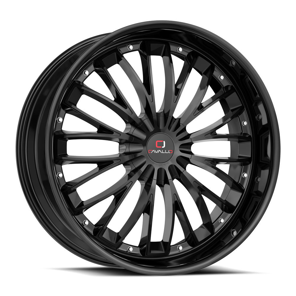 Cavallo CLV-42 22x8.5 5x112 5x114.3 +38 Cb 74.1 Gloss Black