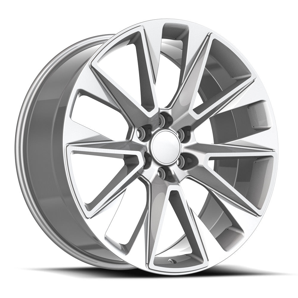OE. Revolution C-14 22X9 6X139.7 +28 Cb 78.1 Silver & Machined