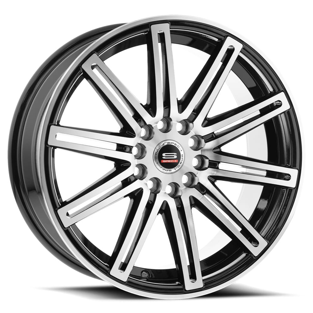 Spec-1 SP-48 18x8 5x100 5x114.3 +35 Cb 73.1 Gloss Black & Machined