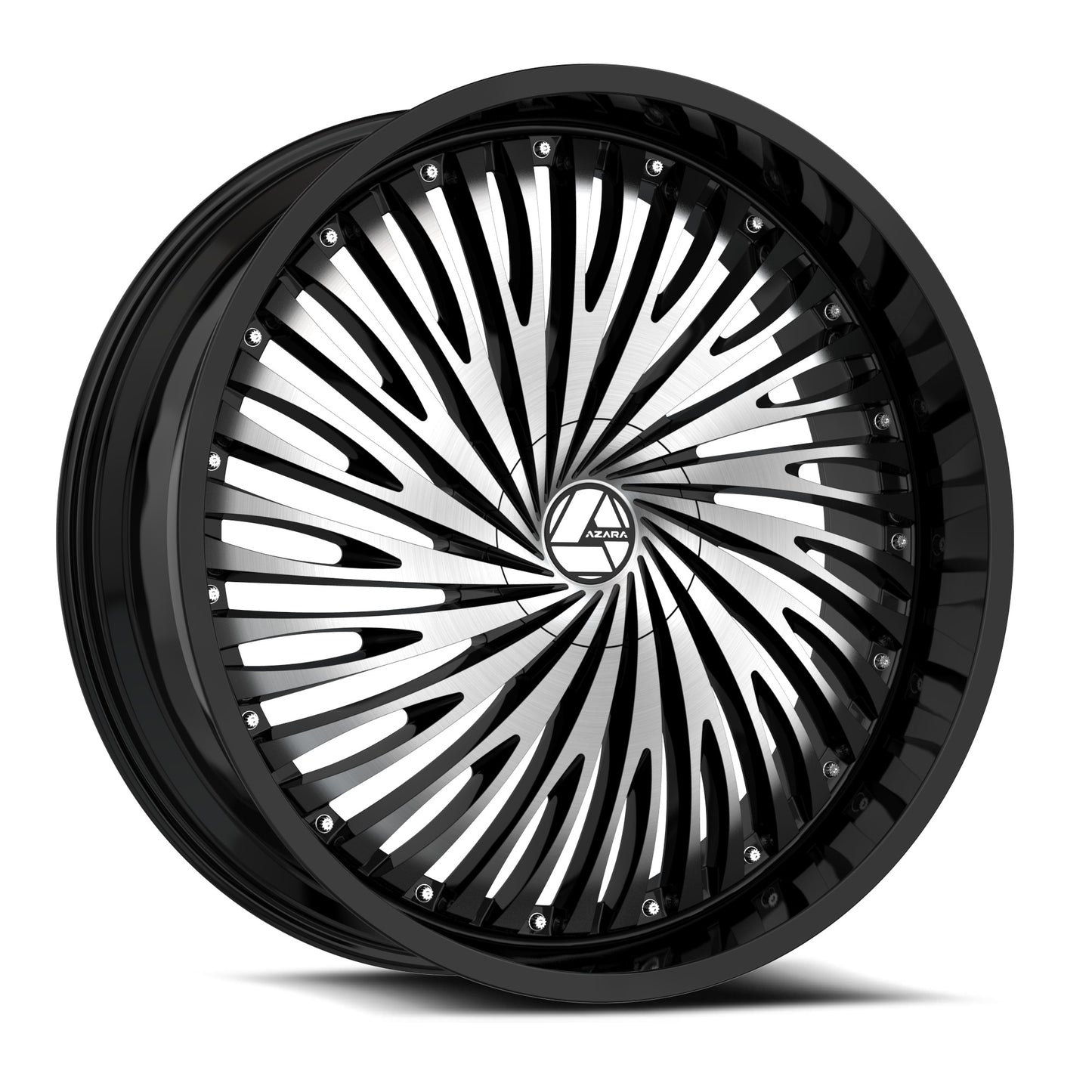 Azara AZA-526 26x9.5 5x 6x Blank +15 Cb 78.1 Gloss Black & Machined
