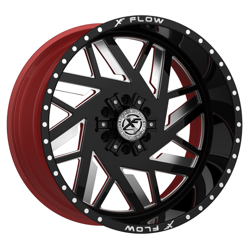 Xfx Flow Xfx-306 24X14 5X127 5X139.7 -76 Cb 78.1 Gloss Black & Milled With Red Inner