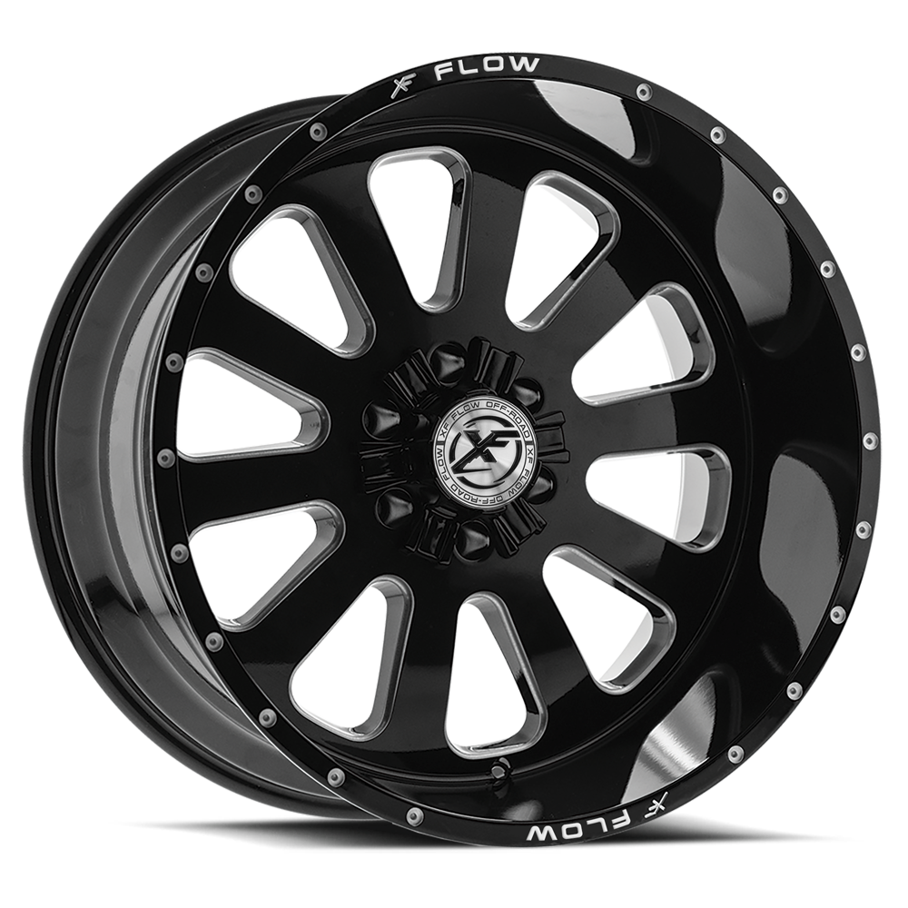 Xfx Flow Xfx-302 17X10 6X135 6X139.7 +12 Cb 108 Gloss Black & Milled No cap