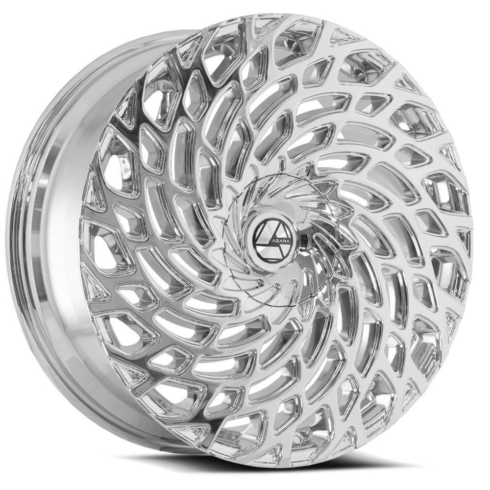 Azara AZA-523 28x9.5 5x 6x Blank +15 Cb 78.1 Chrome