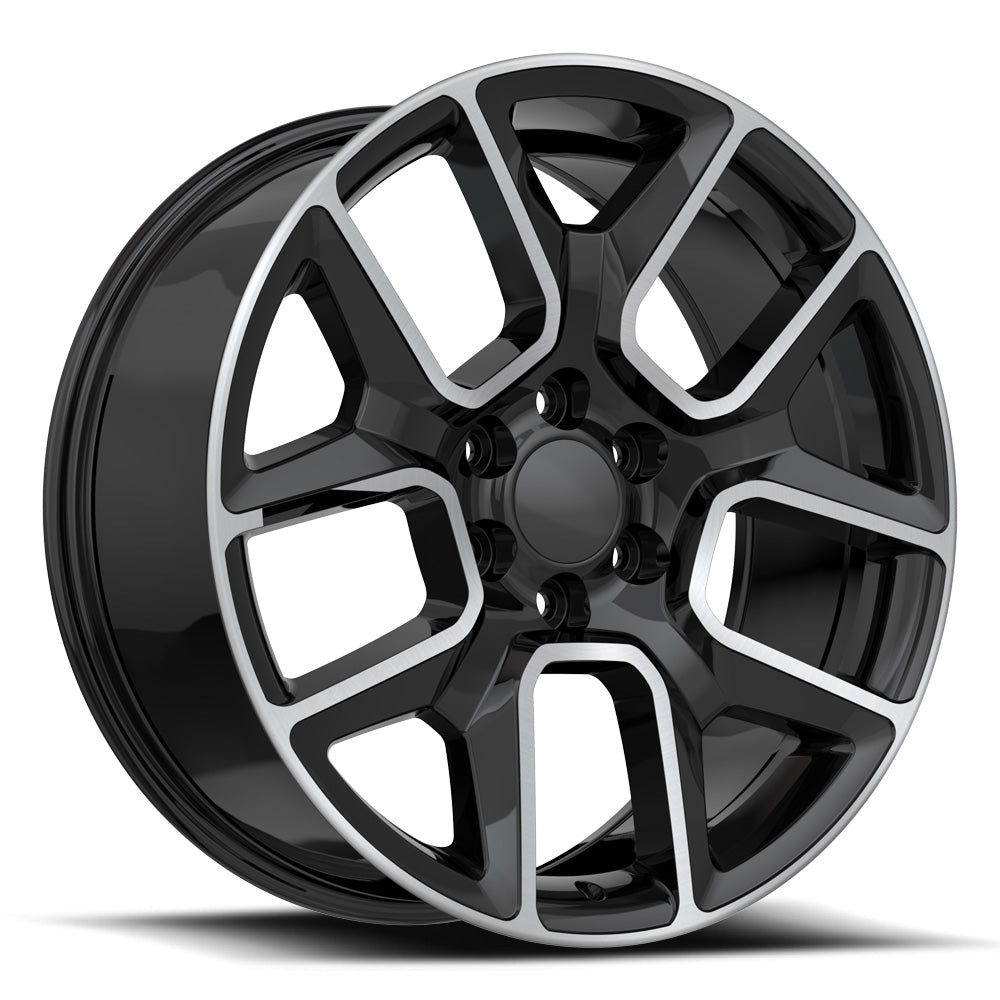 OE. Revolution R-16 22X9 6X139.7 +22 Cb 78.1 Gloss Black & Machined