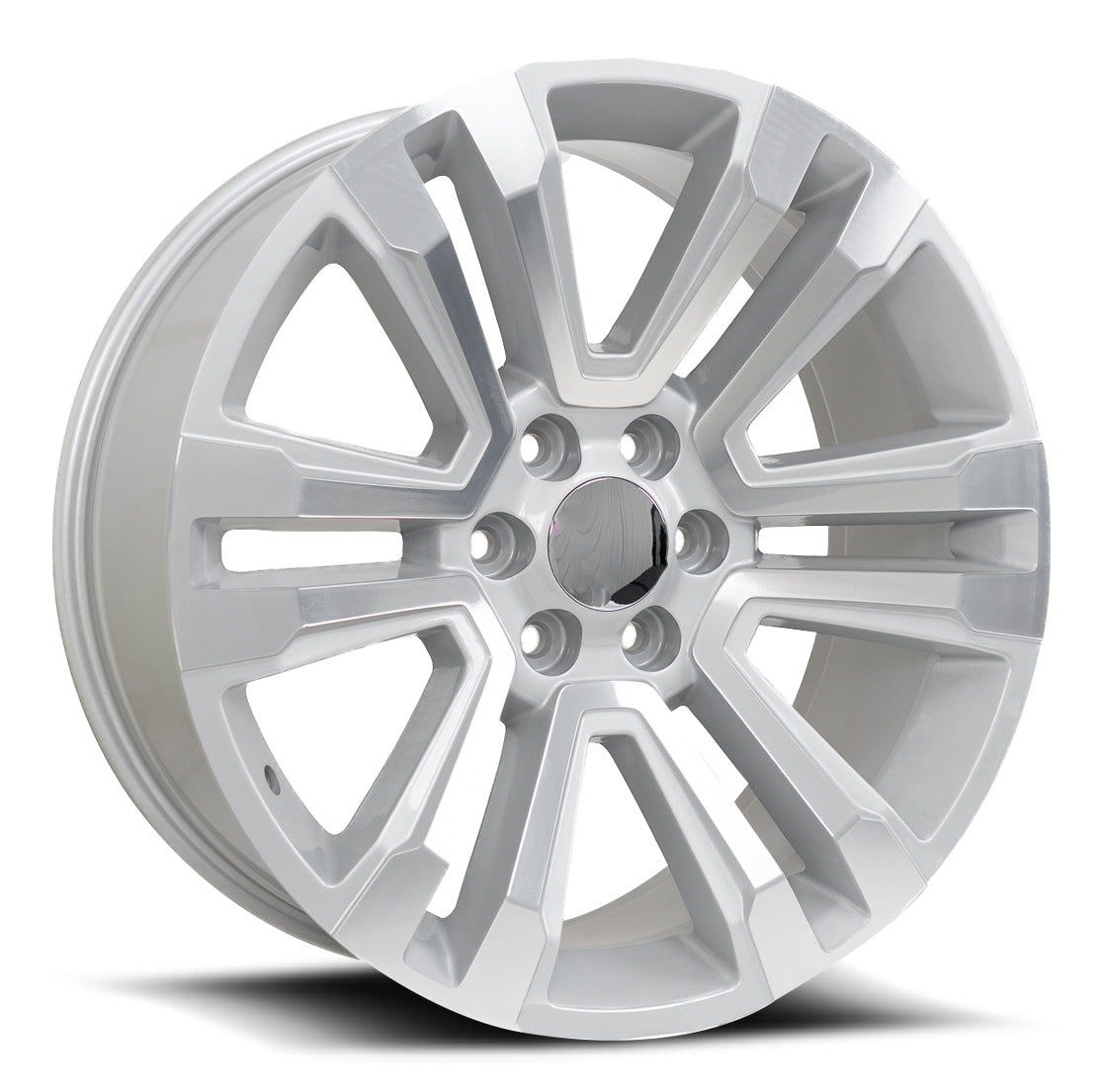 O.E. Revolution G-10 22X9 6X139.7 +31 Cb 78.1 Silver & Machined