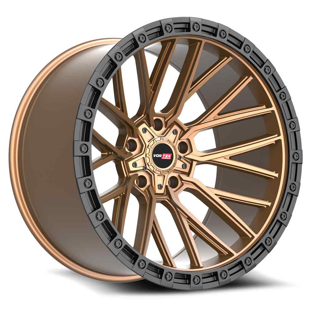 Vortek VRT-608 APOLLO 22x12 5x127 5x139.7 -44 Cb 78.1 Matte Bronze With Black Bead Ring