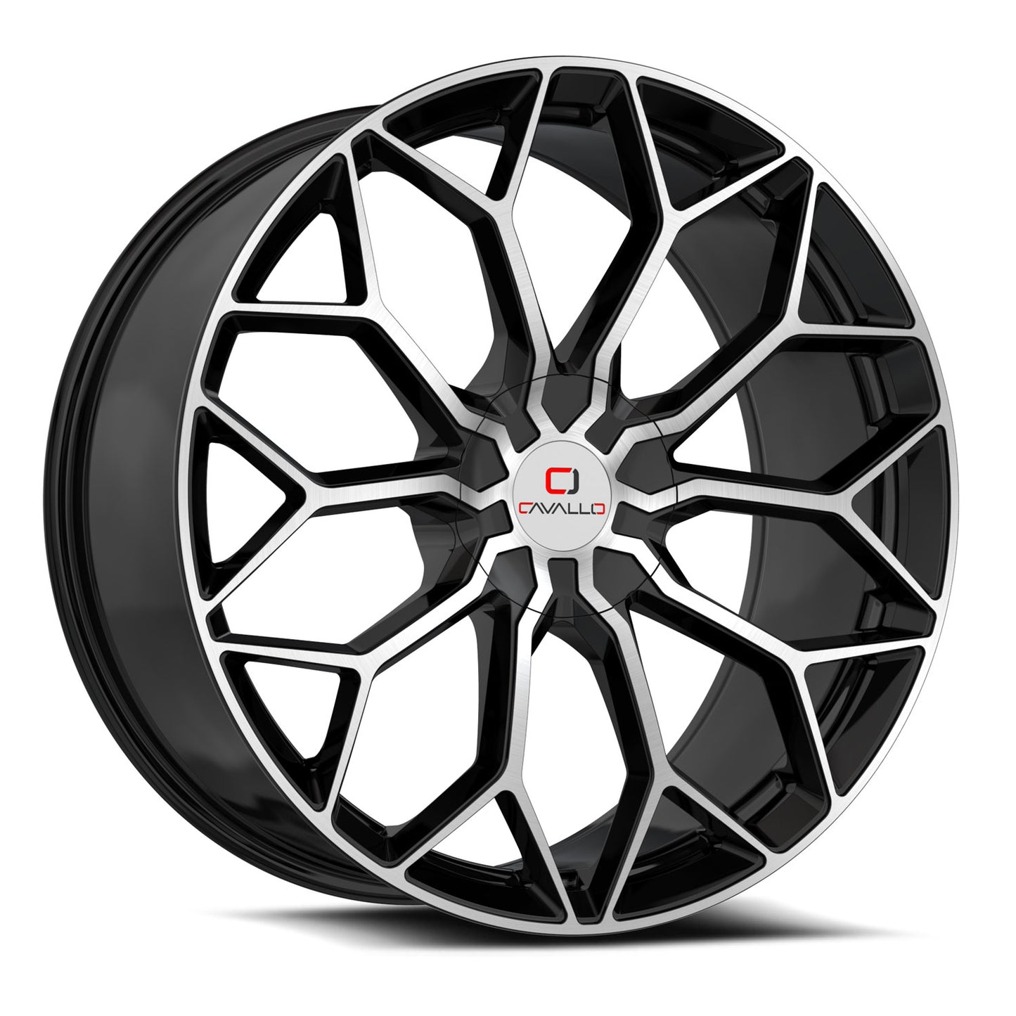Cavallo CLV-44 18x8.0 5x100 5x114.3 +35 Cb 74.1 Gloss Black & Machined