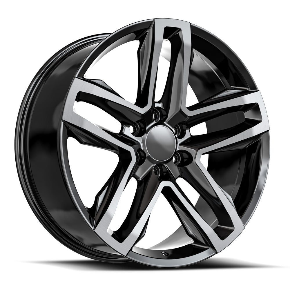 OE. Revolution C-24 22X9 6X139.7 +24 Cb 78.1 Gloss Black & Machined With Dark Tint