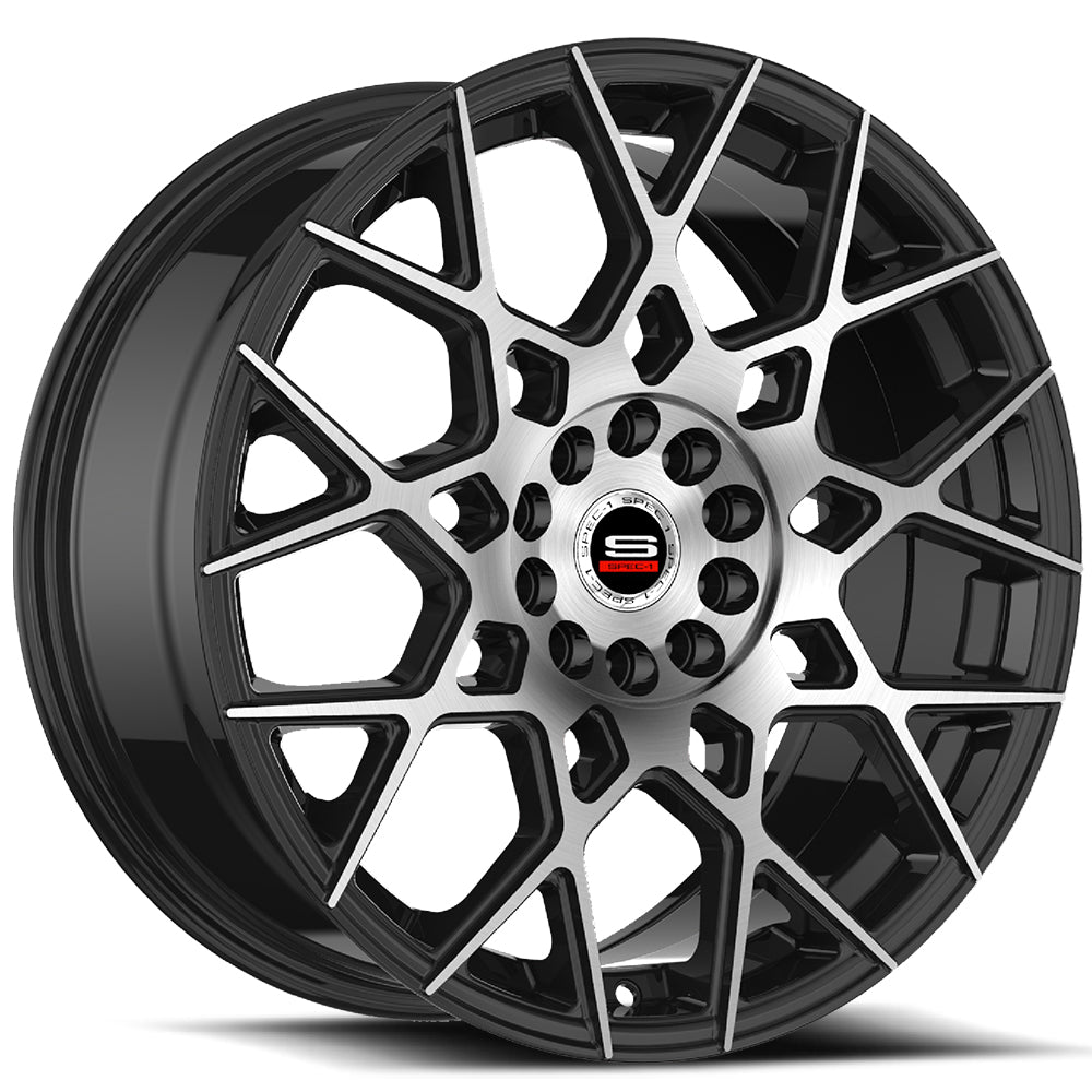 Spec-1 SP-52 17x7.5 4x100 4x114.3 +42 Cb 73.1 Gloss Black & Machined