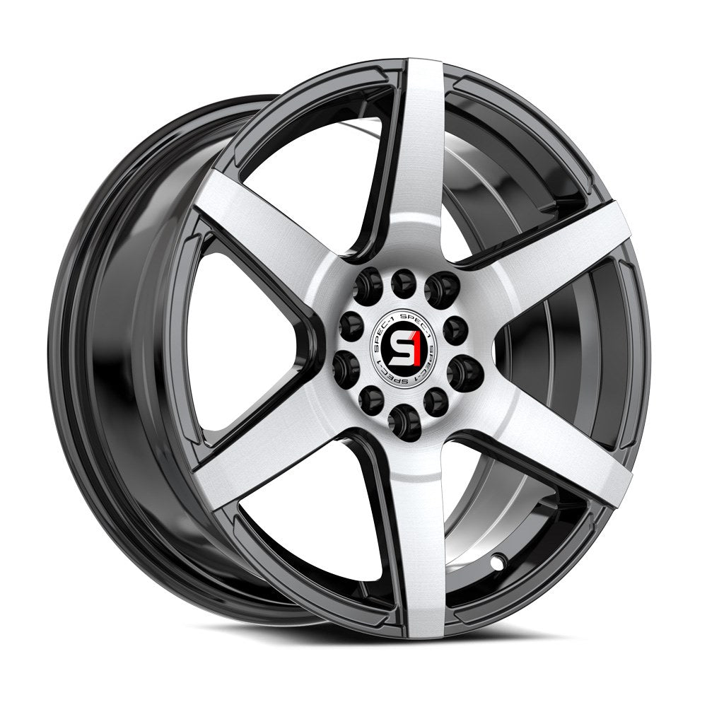 Spec-1 SPT-34 16x7.0 5x100 5x114.3 +30 Cb73.1 Gloss Black & Machined