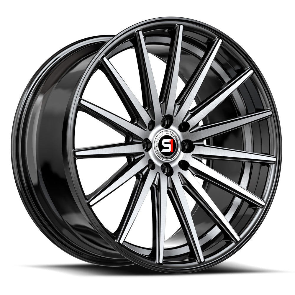 Spec-1 SP-69 19x9.5 4X 5X Blank +42 Cb 73.1 Gloss Black Machined & Undercut (No dual drill)