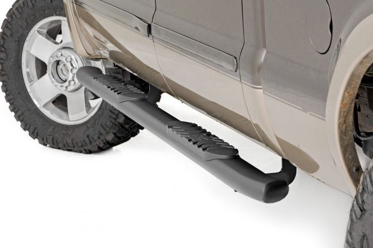 OVAL NERF STEP CREW CAB | BLACK | FORD SUPER DUTY 2WD/4WD (99-16)