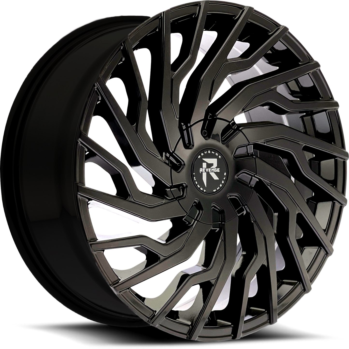 Revenge Luxury Wheels RL-101 Gloss Black 5x108/5x114.3 Size 18X8 35ET