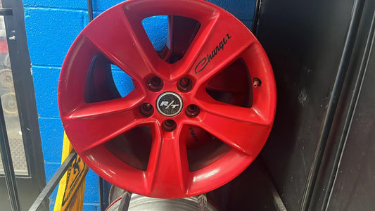Used OEM 17" Dodge Charger Challenger Factory Wheels Painted Red