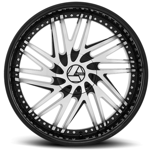 20×8.5 AZARA WHEELS AZA-509 BLACK MACHINED