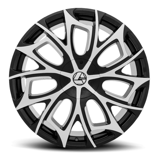 22×8.5  AZARA WHEELS AZA-512 GLOSS BLACK MACHINED