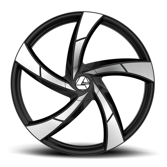 30" AZARA WHEELS AZA-524 GLOSS BLACK MACHINED