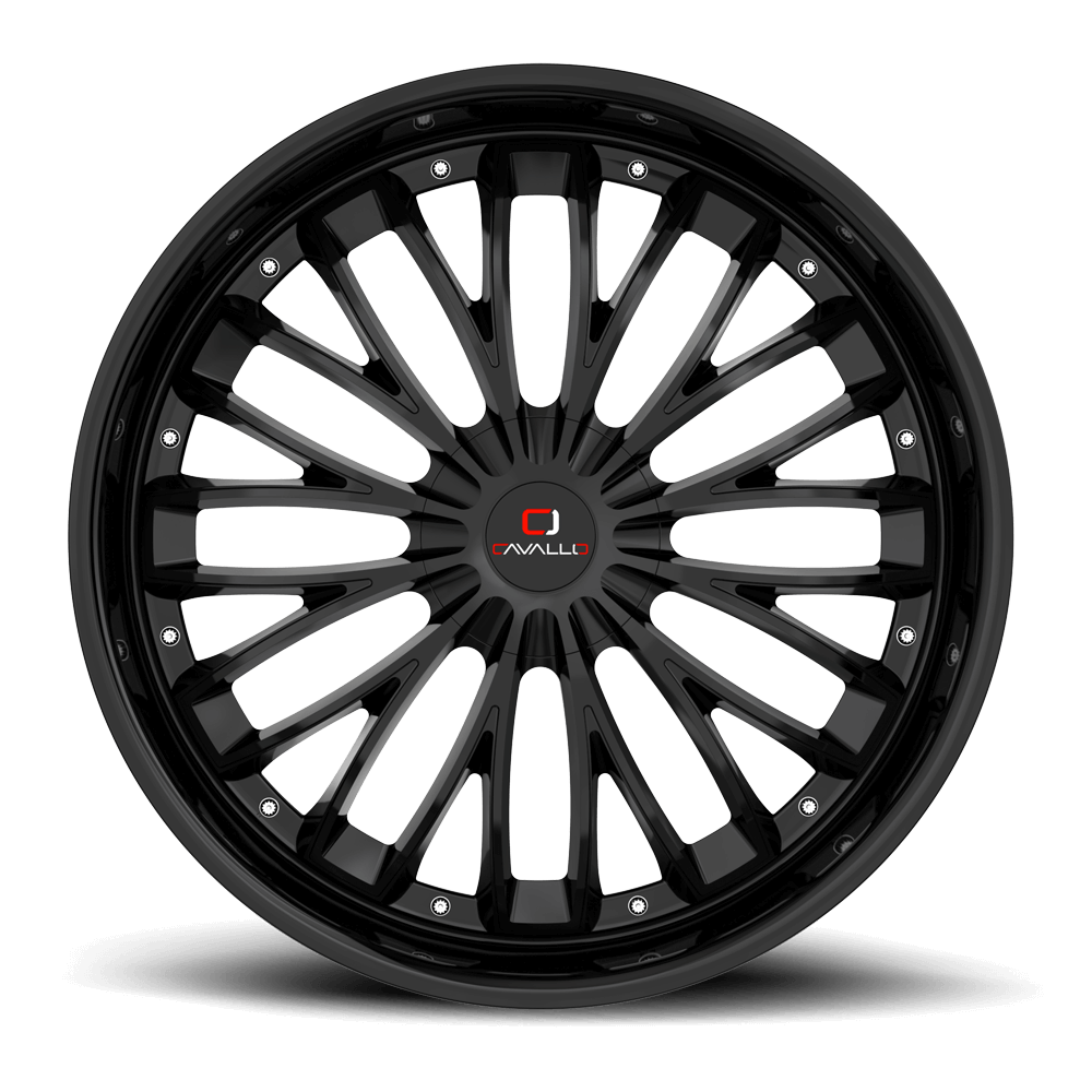 18×8.0 CAVALLO WHEELS CLV-42 GLOSS BLACK