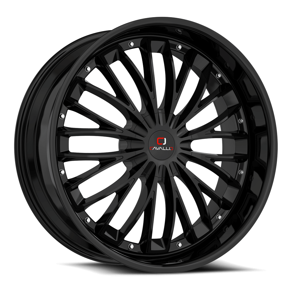 18×8.0 CAVALLO WHEELS CLV-42 GLOSS BLACK