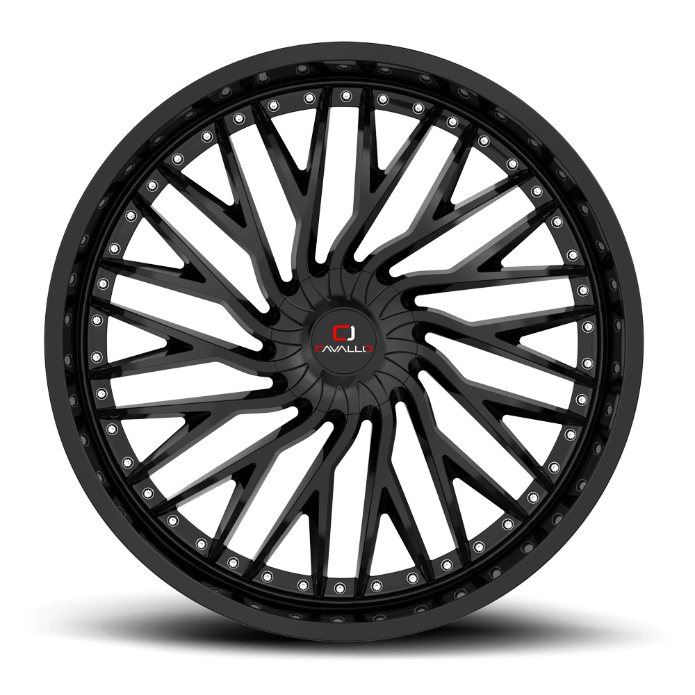 18×8.0 CAVALLO WHEELS CLV-43 GLOSS BLACK