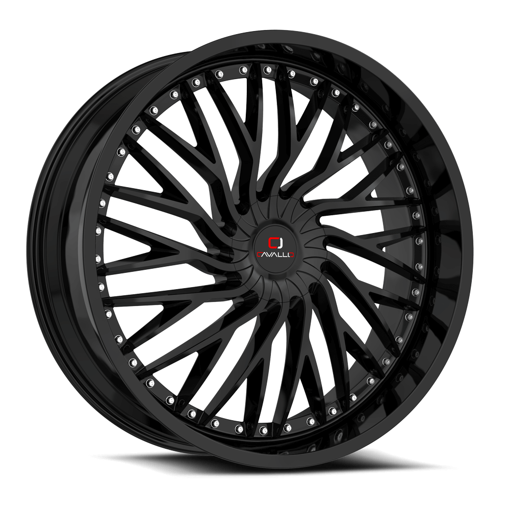 18×8.0 CAVALLO WHEELS CLV-43 GLOSS BLACK