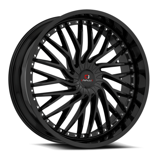 18×8.0 CAVALLO WHEELS CLV-43 GLOSS BLACK