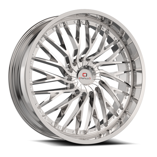 18×8.0 CAVALLO WHEELS CLV-43 CHROME