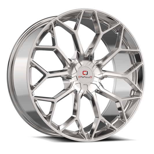 18×8.0 CAVALLO WHEELS CLV-44 CHROME