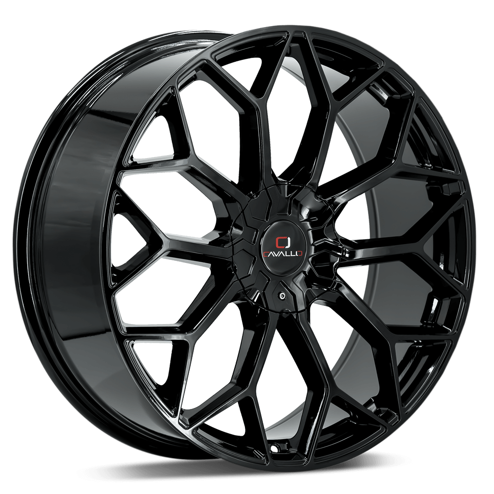 24×9 CAVALLO WHEELS CLV-44 GLOSS BLACK