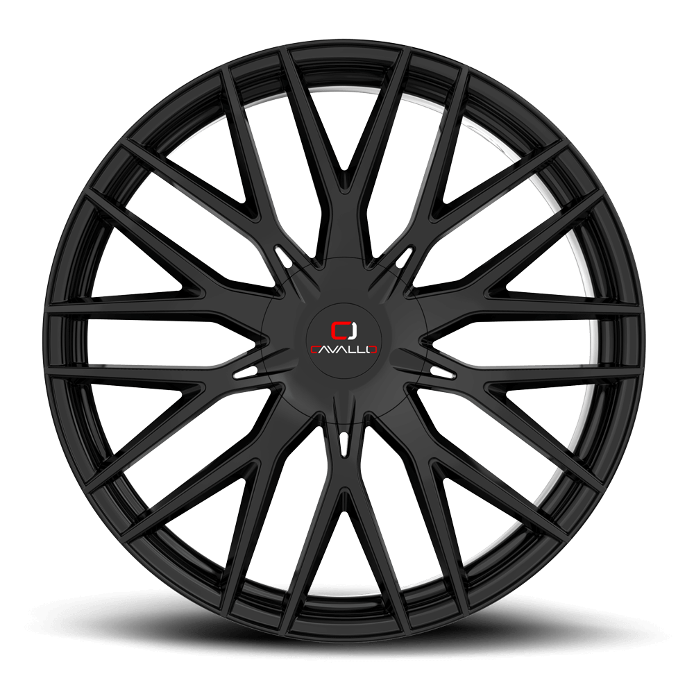 20×8.5 CAVALLO WHEELS CLV-45 GLOSS BLACK