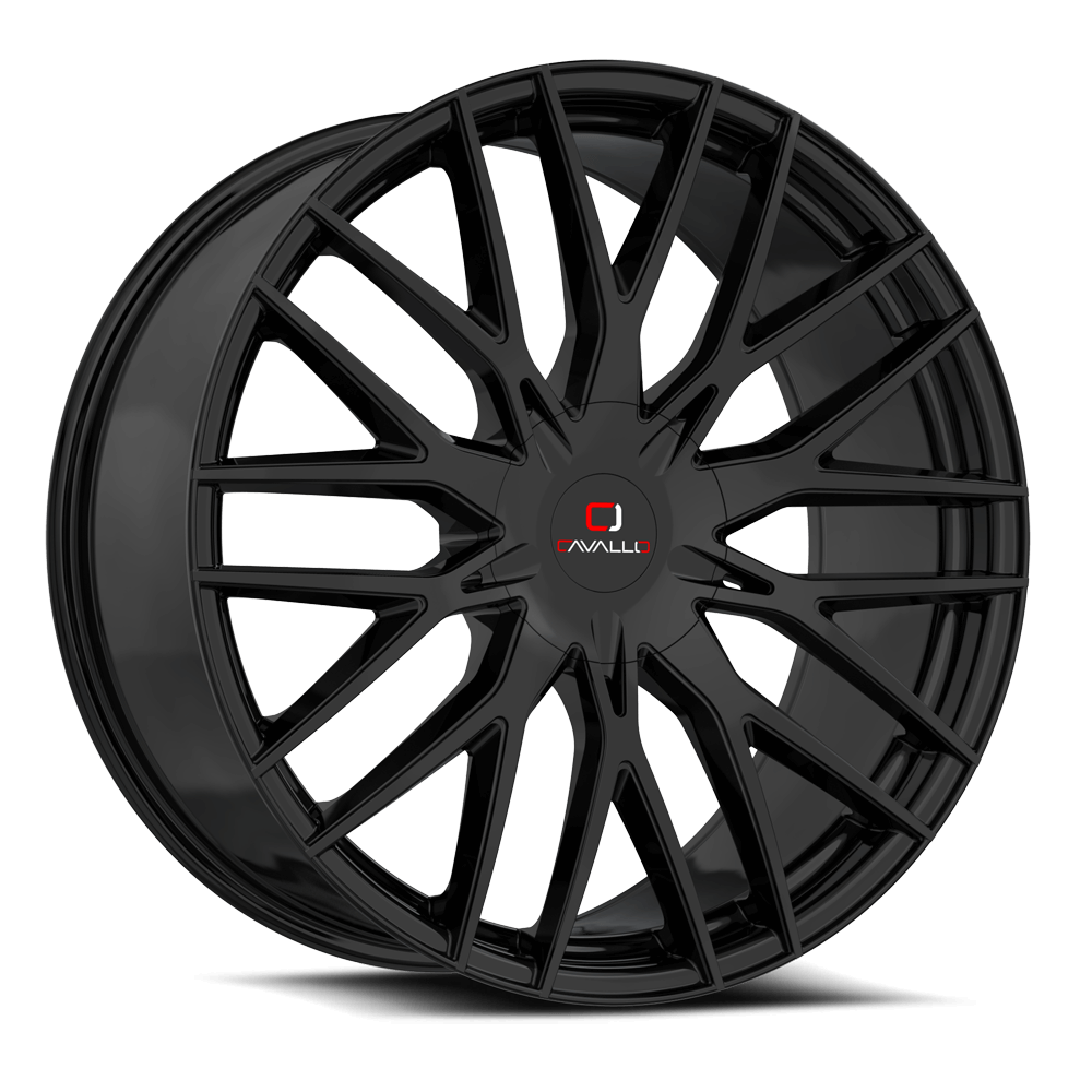 20×8.5 CAVALLO WHEELS CLV-45 GLOSS BLACK