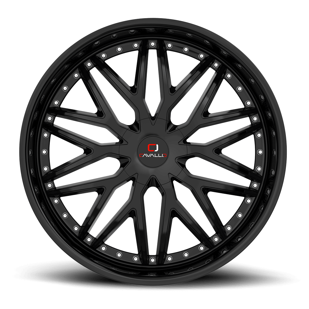 20" CAVALLO WHEELS CLV-46 GLOSS BLACK