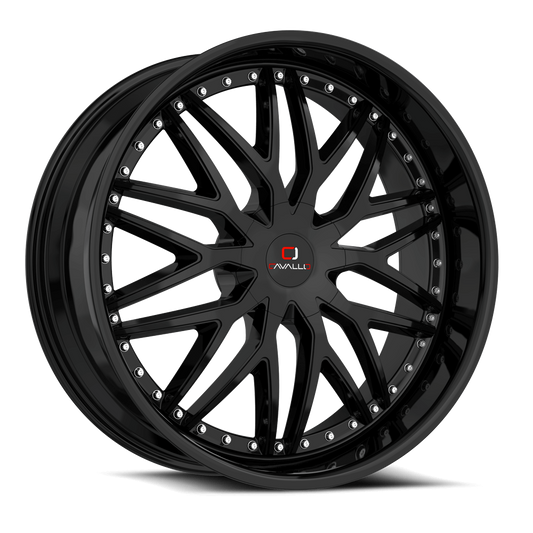 18×8.0 CAVALLO WHEELS CLV-46 GLOSS BLACK