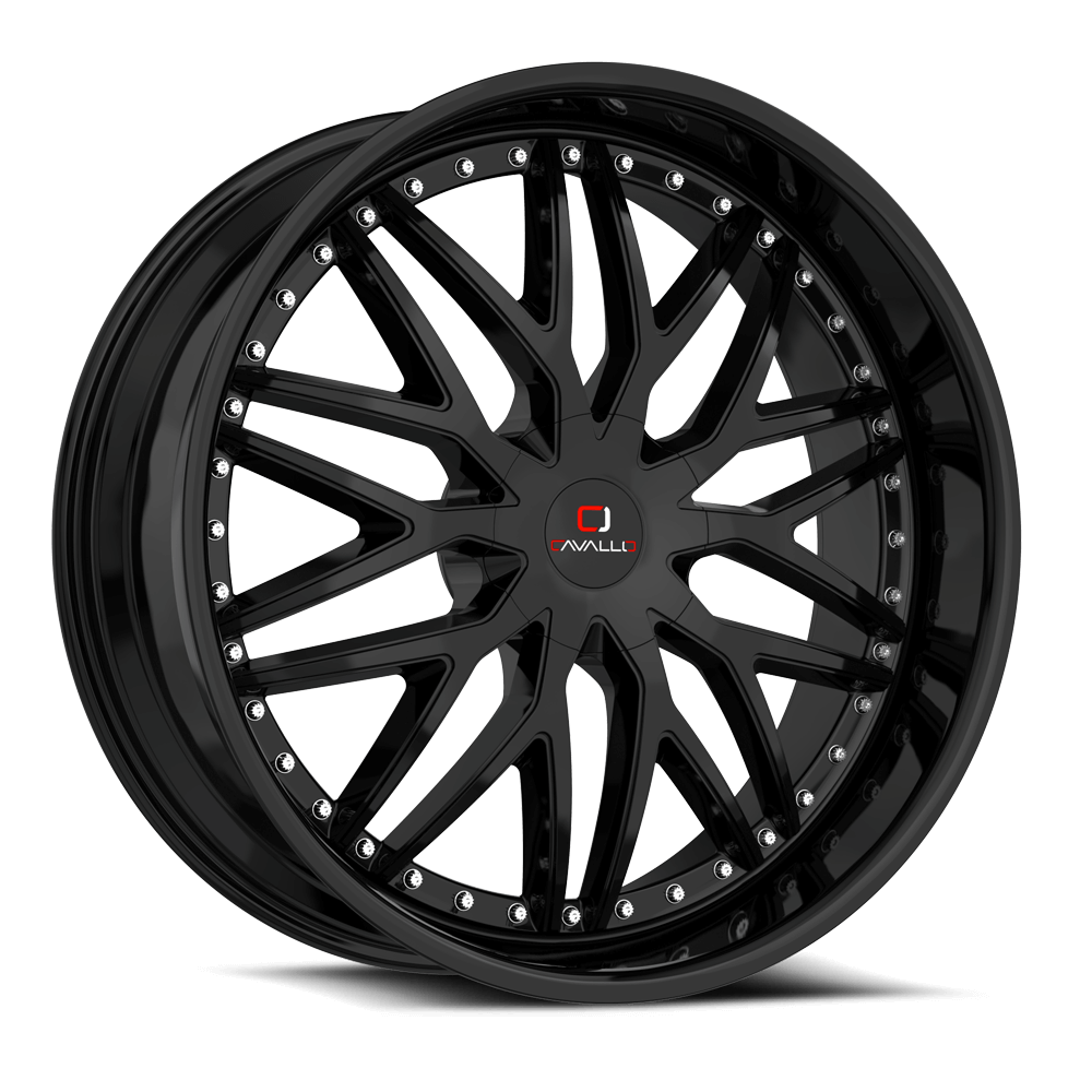 24×9 CAVALLO WHEELS CLV-46 GLOSS BLACK