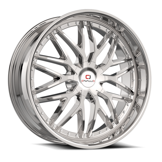 18×8.0 CAVALLO WHEELS CLV-46 CHROME