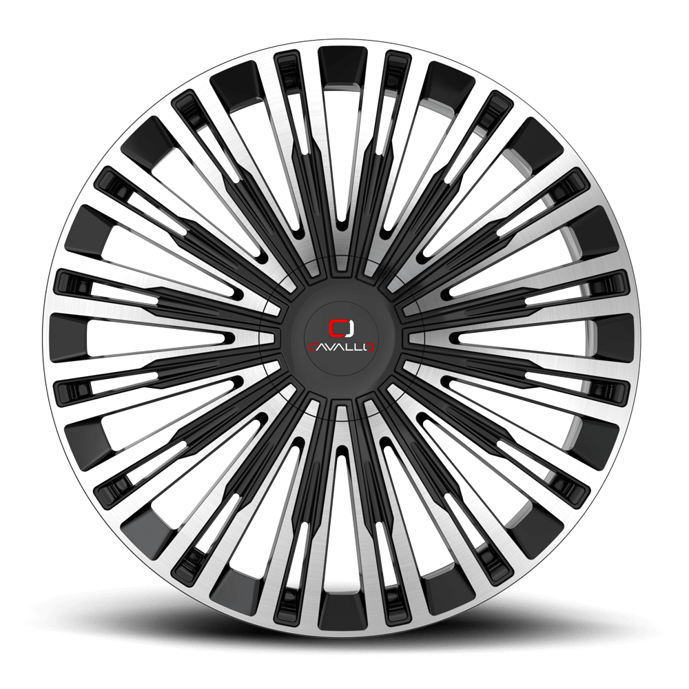 20" CAVALLO WHEELS CLV-48 GLOSS BLACK MACHINED