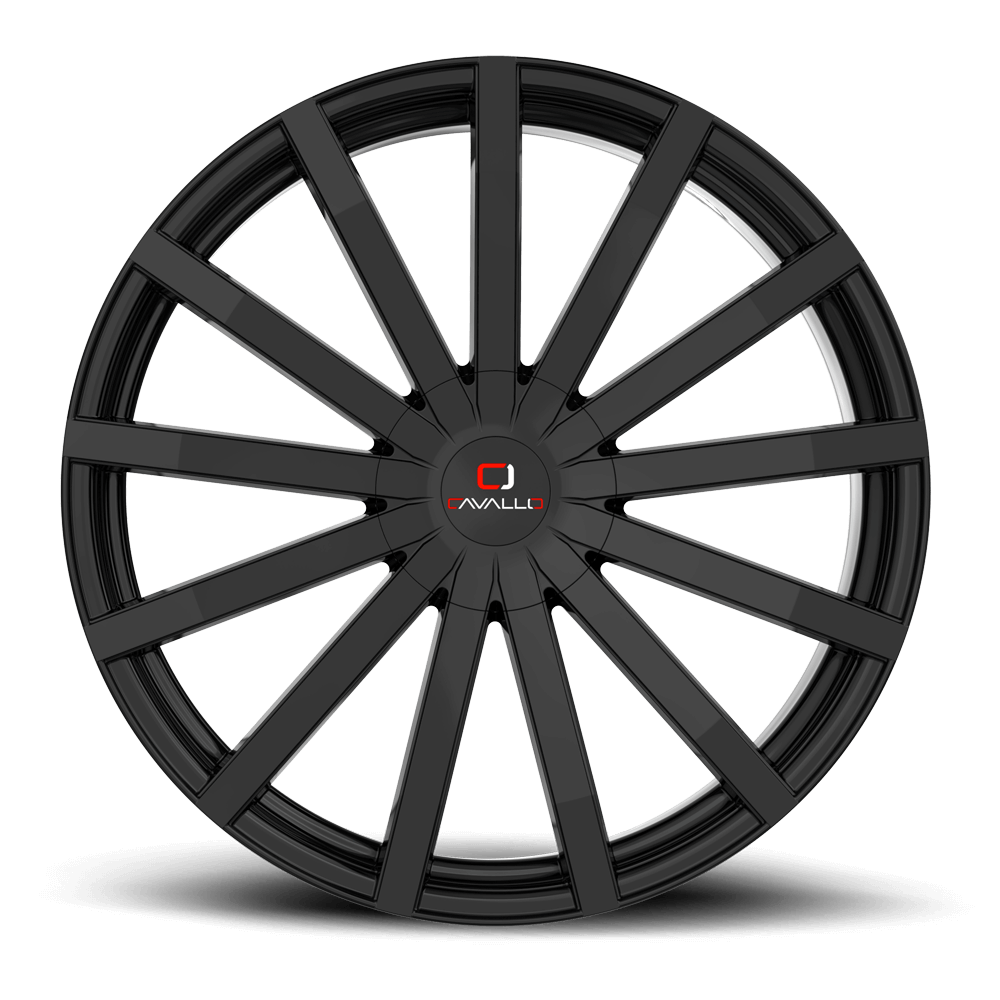 18×8.0 CAVALLO WHEELS CLV-52 GLOSS BLACK