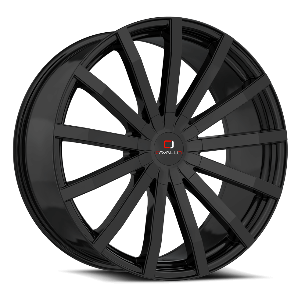 24" CAVALLO WHEELS CLV-52 GLOSS BLACK