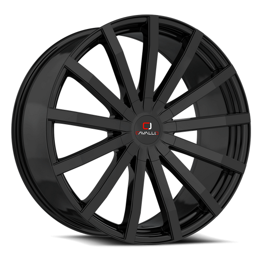 22 CAVALLO WHEELS CLV-52 GLOSS BLACK delete