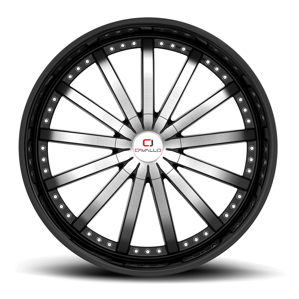 20" CAVALLO WHEELS CLV-53 GLOSS BLACK MACHINED
