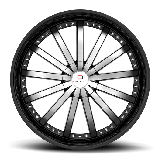 20" CAVALLO WHEELS CLV-53 GLOSS BLACK MACHINED