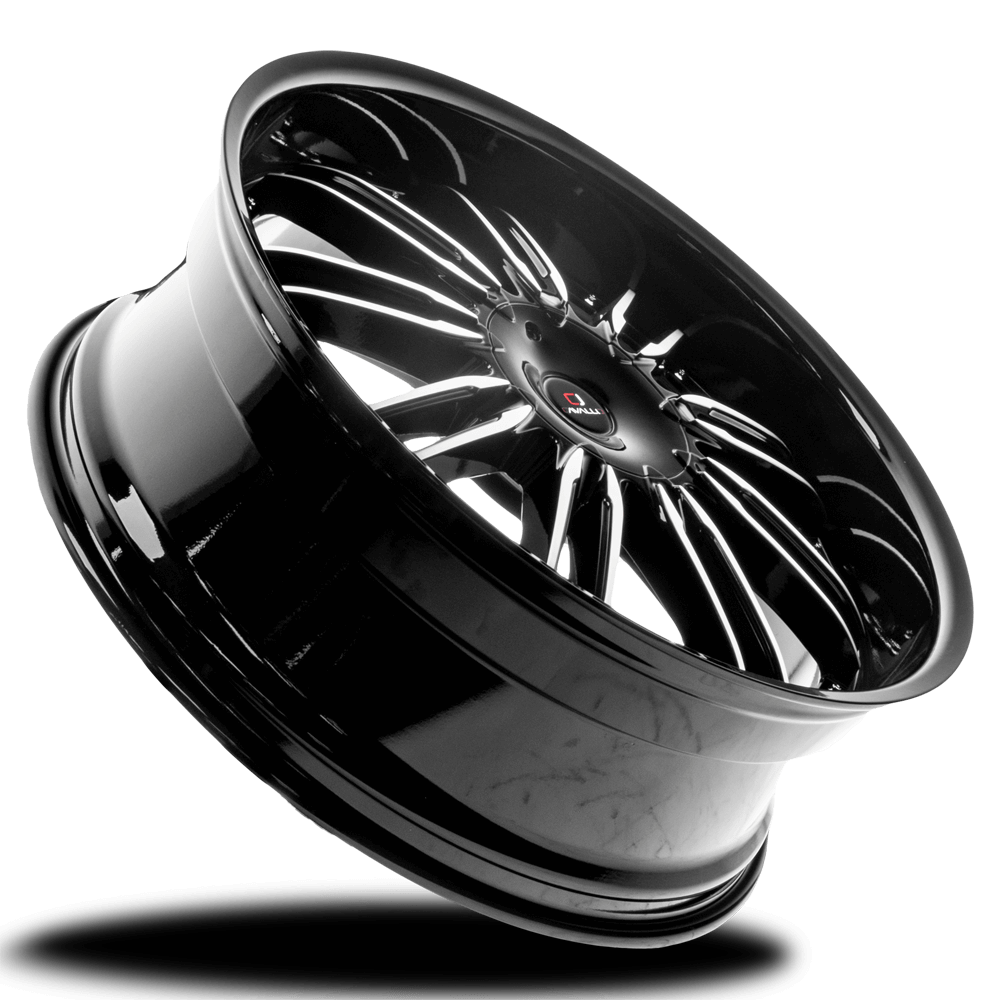 18" CAVALLO WHEELS CLV-54 GLOSS BLACK MACHINED