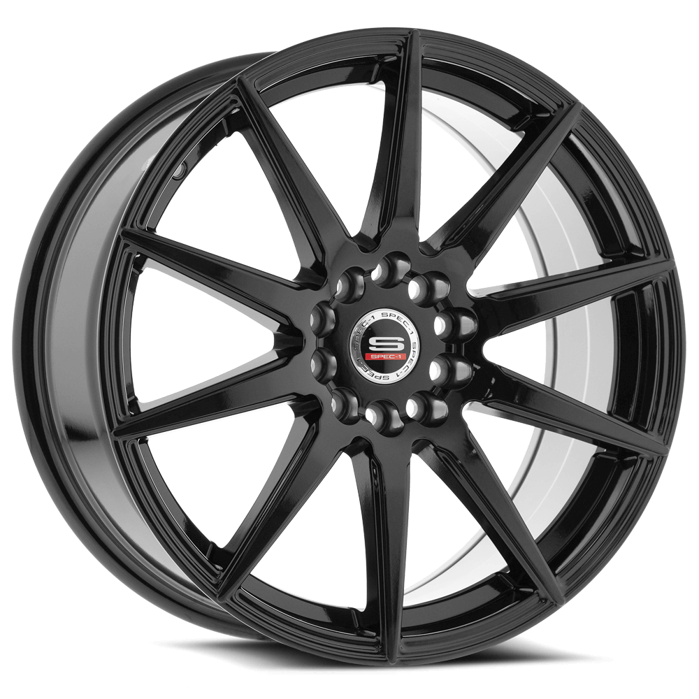 SPEC-1 WHEELS SP-51 GLOSS BLACK MACHINED