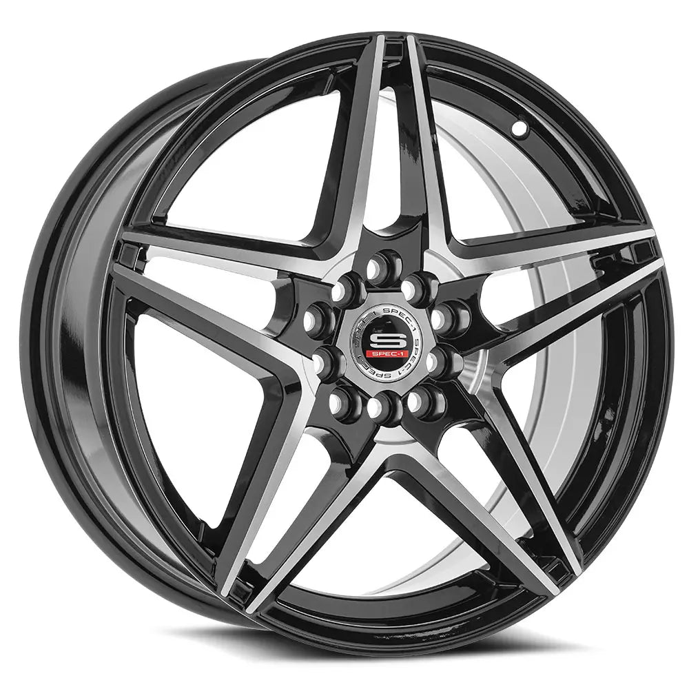 SPEC-1 WHEELS SP-54 GLOSS BLACK MACHINED