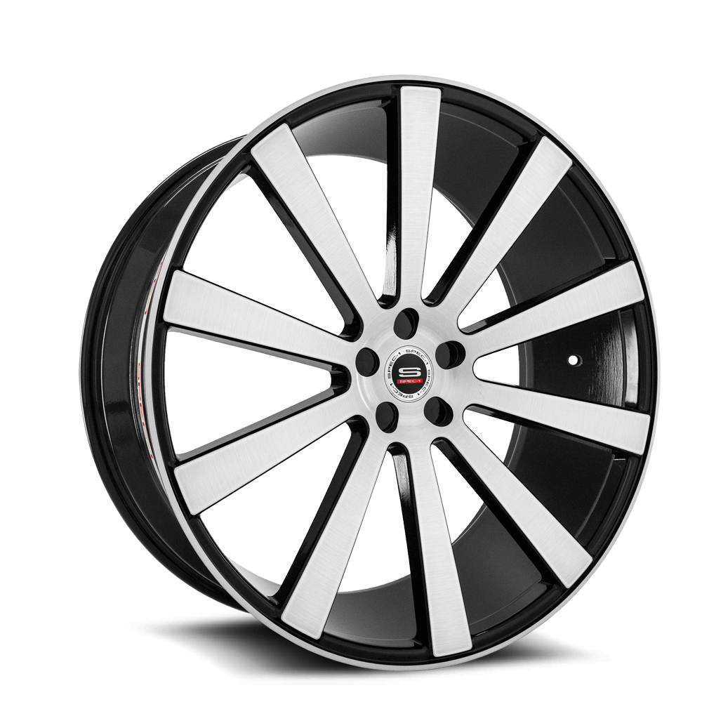 SPEC-1 WHEELS SPL-002 GLOSS BLACK BRUSHED