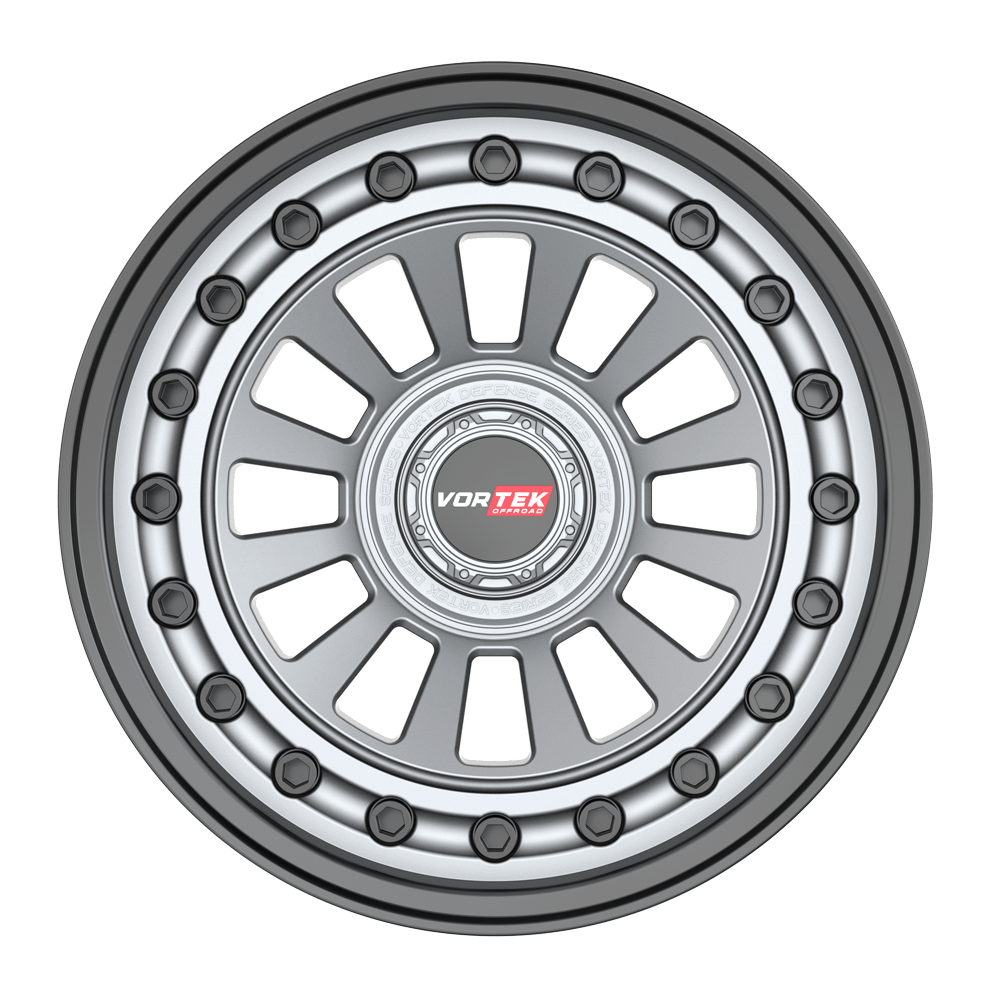 17×9 VORTEK WHEELS VRD-702 MATTE GUNMETAL BLACK BOLTS